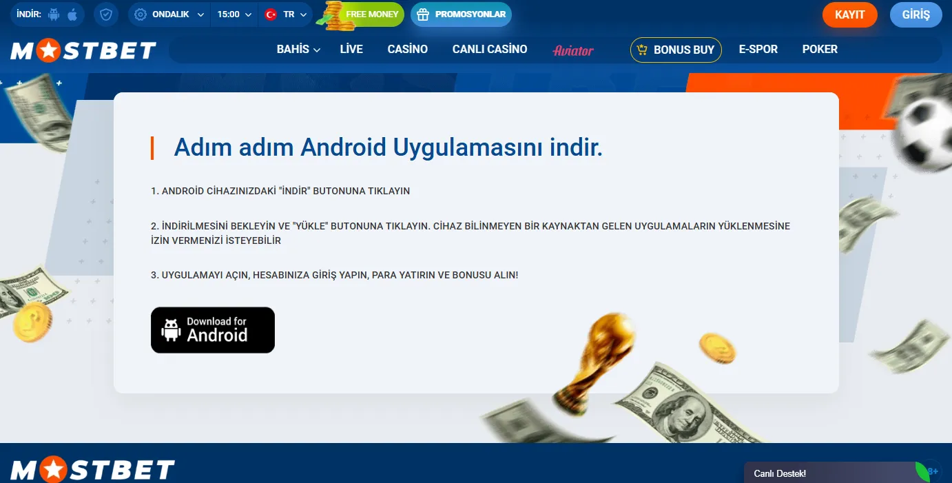 Mostbet APK indir — Android kurulum adımları resmi kaynaktan